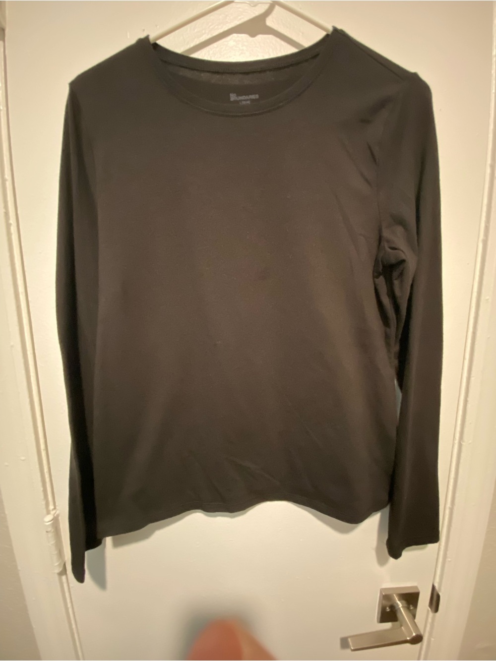 Long Sleeve Crewneck Shirt - Black